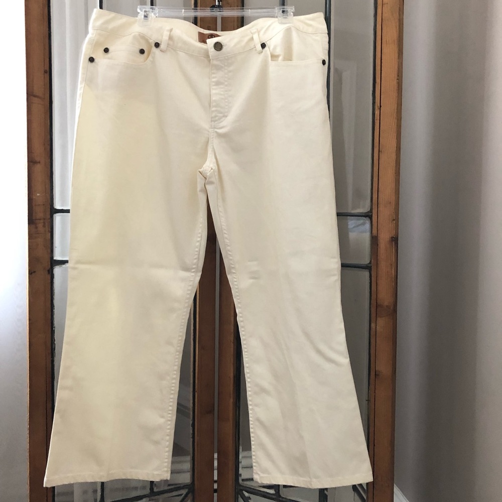 Cream DANA BUCHMAN cropped pants